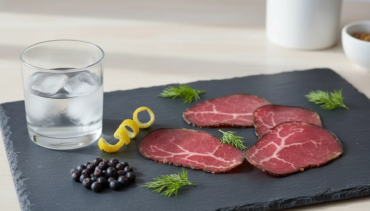 ברזאולה ג'ין וערער – נקניק בקר מיובש תוצרת בית