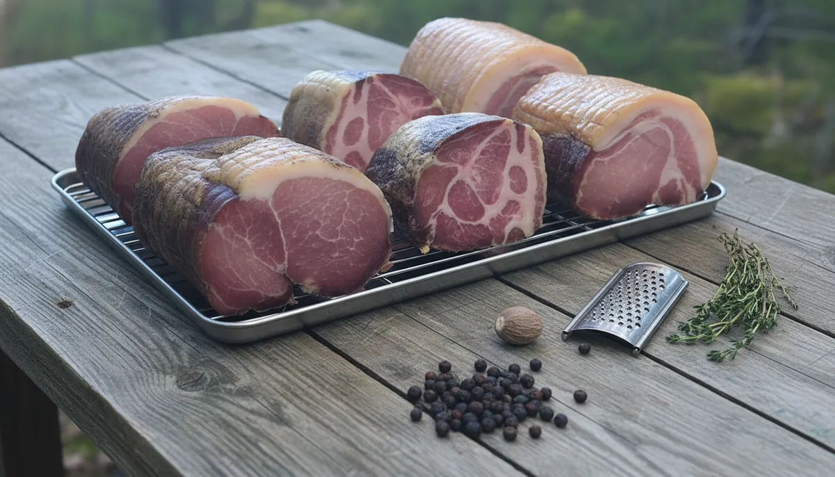 קופה ערער ומוסקט – נקניק צוואר חזיר מיובש תוצרת בית