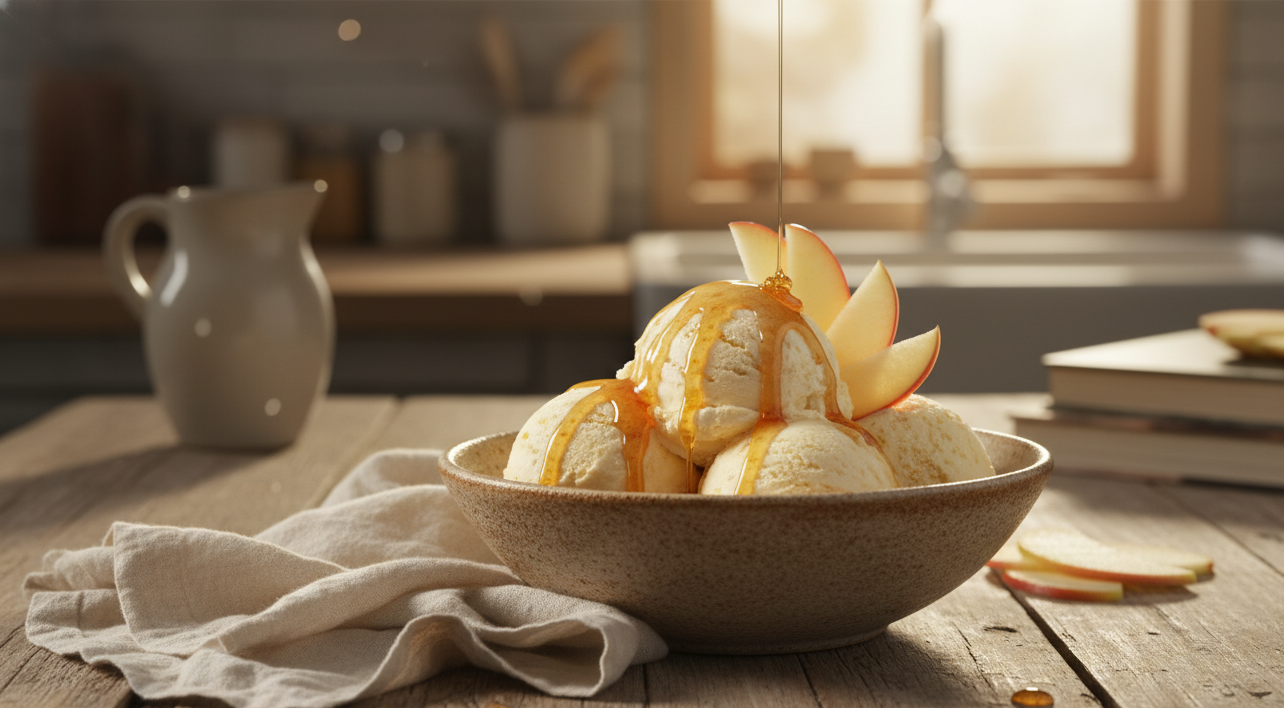 גלידת תפוח בדבש