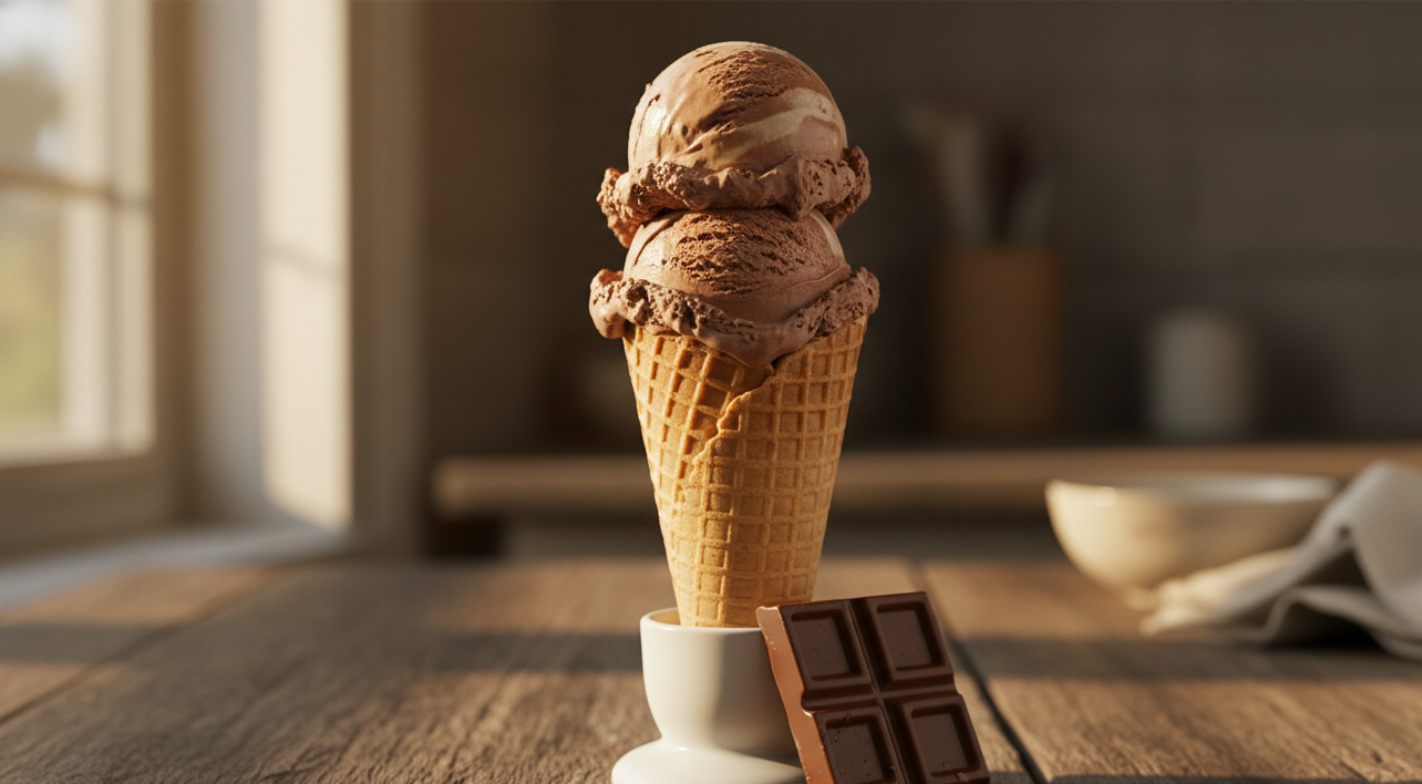 גלידת שוקולד חלב
