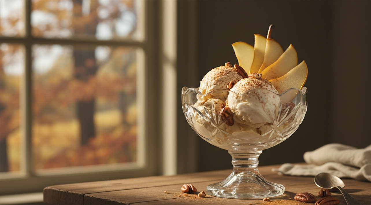 גלידת אגס פקאן