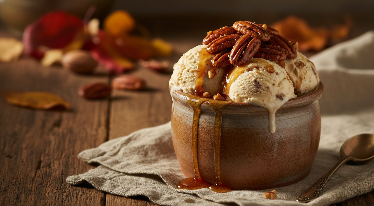 גלידת פקאן מייפל